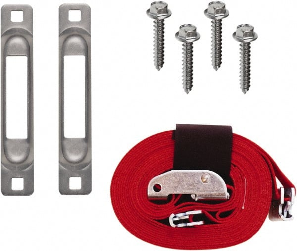 Snap-Loc - Tie Down Kit; Type: Tie Down Strap Kit ; Overall Length (Feet): 16.00 ; Head/Holder Diameter (Inch): 2 ; Color: Red ; Number of Hooks: 0 - Exact Tooling