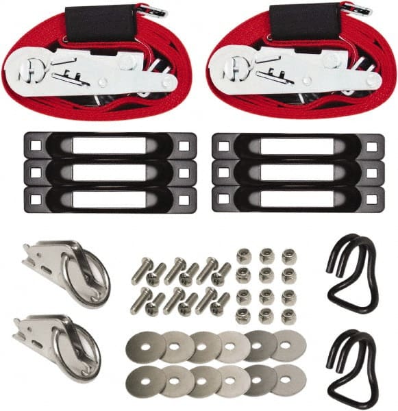 Snap-Loc - 16' Long x 2" Diam, Red Tie Down Strap Kit - Exact Tooling