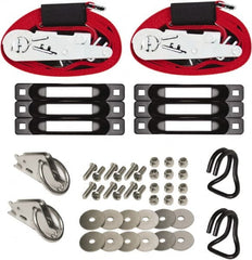 Snap-Loc - Tie Down Kit; Type: Tie Down Strap Kit ; Overall Length (Feet): 16.00 ; Head/Holder Diameter (Inch): 2 ; Color: Red ; Number of Hooks: 0 - Exact Tooling