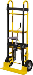 Snap-Loc - 400 Lb Capacity 61" OAH Appliance Hand Truck - Loop Handle, Steel, Solid Rubber Wheels - Exact Tooling