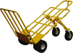 Snap-Loc - 1,000 Lb Capacity 64" OAH Hand Truck - Loop Handle, Steel, Pneumatic Wheels - Exact Tooling