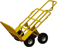 Snap-Loc - 750 Lb Capacity 52" OAH Hand Truck - Loop Handle, Steel, Pneumatic Wheels - Exact Tooling