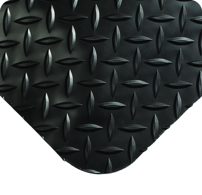 UltraSoft Diamond Plate Floor Mat - 3' x 5' x 15/16" Thick - (Black Diamond Plate) - Exact Tooling