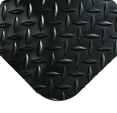 UltraSoft Diamond Plate Floor Mat - 3' x 5' x 15/16" Thick - (Black Diamond Plate) - Exact Tooling