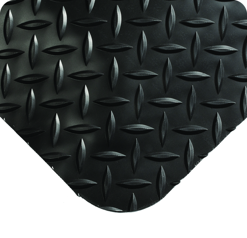 UltraSoft Diamond Plate Floor Mat - 2' x 3' x 15/16" Thick - (Black Diamond Plate) - Exact Tooling