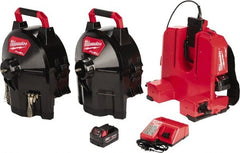 Milwaukee Tool - 18V Battery Battery Drain Cleaning Machine - For 1-1/4" to 4" Pipe, 50' Cable - Exact Tooling