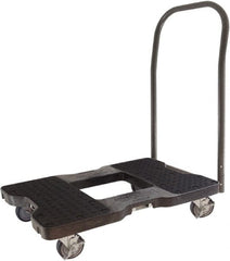 Snap-Loc - 1,500 Lb Capacity Steel Convertible Hand Truck - Polyethylene/Polypropylene Plastic Deck, 20-1/2" OAW, 32" Platform Length x 7" Platform Height, Polyurethane Casters - Exact Tooling