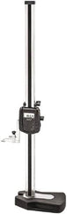 Starrett - 24" Electronic Height Gage - 0.0005" Resolution, Accurate to .0001", LCD Display, RS-232 Data Output - Exact Tooling