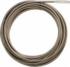 Milwaukee Tool - 5/16" x 35' Drain Cleaning Machine Cable - Inner Core, 1-1/4" to 2-1/2" Pipe, Use with Milwaukee Drain Cleaning Tools - Exact Tooling