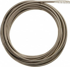 Milwaukee Tool - 1/4" x 35' Drain Cleaning Machine Cable - Inner Core, 1-1/4" to 2-1/2" Pipe, Use with Milwaukee Drain Cleaning Tools - Exact Tooling