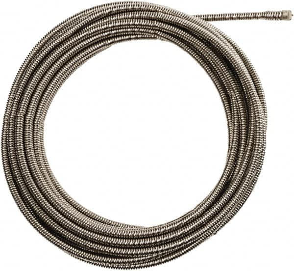 Milwaukee Tool - 3/8" x 35' Drain Cleaning Machine Cable - Inner Core, 1-1/4" to 2-1/2" Pipe, Use with Milwaukee Drain Cleaning Tools - Exact Tooling