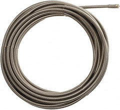 Milwaukee Tool - 3/8" x 35' Drain Cleaning Machine Cable - Inner Core, 1-1/4" to 2-1/2" Pipe, Use with Milwaukee Drain Cleaning Tools - Exact Tooling