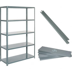 Value Collection - 60" Wide, 1-15/16 High, Open Shelving Accessory/Component - 14 Gauge Steel, Powder Coat Finish, Use with High Capacity Storage Racks - Exact Tooling