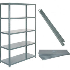 Value Collection - 60" Wide, 1-15/16 High, Open Shelving Accessory/Component - 14 Gauge Steel, Powder Coat Finish, Use with High Capacity Storage Racks - Exact Tooling