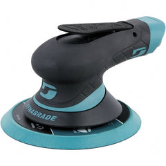 Dynabrade - 12,000 RPM, 12,000 OPM, 19 CFM Air Consumption, 90 psi Air Pressure, Random Air Orbital Sander - Round Pad, Hook & Loop Backing, 1/4 NPT Inlet - Exact Tooling