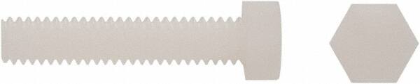 Electro Hardware - 5/8-18, 2-1/2" Long Hex Head Cap Screw - Fully Threaded, Grade 6/6 Nylon, Uncoated - Exact Tooling