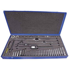 Greenfield Threading - Tap & Die Sets Minimum Tap Thread Size (Inch): #4-40 Maximum Tap Thread Size (Inch): 5/16-18 - Exact Tooling