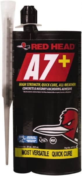Red Head - 28 fl oz Epoxy Anchoring Adhesive - 5 min Working Time, Includes Mixing Nozzle - Exact Tooling