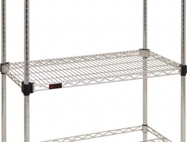 Eagle MHC - 36" Wide, 1-1/8 High, Open Shelving Accessory/Component - Steel Chrome Plated, Chrome Finish, 21" Deep, Use with Eagle MHC Shelving - Exact Tooling