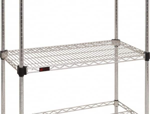 Eagle MHC - 48" Wide, 1-1/8 High, Open Shelving Accessory/Component - Steel Chrome Plated, Chrome Finish, 24" Deep, Use with Eagle MHC Shelving - Exact Tooling