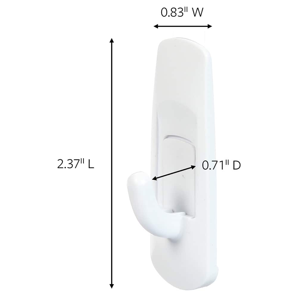 3M - All-Purpose & Utility Hooks; Type: Utility Hook ; Color: White - Exact Tooling