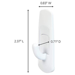 3M - All-Purpose & Utility Hooks; Type: Utility Hook ; Color: White - Exact Tooling
