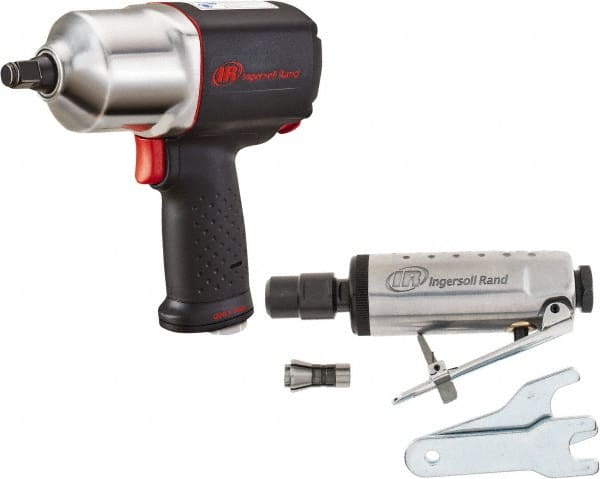Ingersoll-Rand - 1/2" Drive, 11,000 RPM, 780 Ft/Lb Torque Impact Wrench - Pistol Grip Handle, 1,250 IPM, 5.8 CFM, 90 psi, 1/4" NPTF Inlet - Exact Tooling