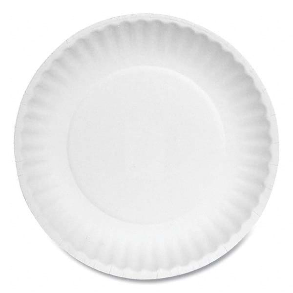 AJM Packaging Corporation - Paper Plates, 6" Diam, White, Bulk Pack, 1000/Carton - Exact Tooling