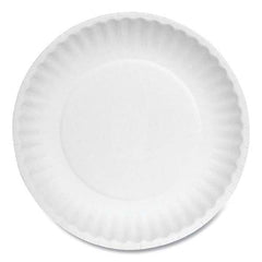 AJM Packaging Corporation - Paper Plates, 6" Diam, White, Bulk Pack, 1000/Carton - Exact Tooling