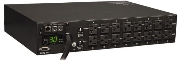 Tripp-Lite - 16 Outlets, 120 VAC30 Amps, 10' Cord, Power Outlet Strip - Rack Mount, 5-15/20R NEMA Configuration, 19" Strip - Exact Tooling