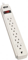 Tripp-Lite - 6 Outlets, 120 VAC15 Amps, 15' Cord, Power Outlet Strip - Keyhole, Tab Mount, 5-15 NEMA Configuration, 10.8" Strip - Exact Tooling
