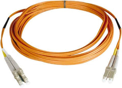 Tripp-Lite - 50' Long, LC/LC Head, Multimode Fiber Optic Cable - Aqua, Use with LAN - Exact Tooling