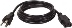 Tripp-Lite - 10', 18/3 Gauge/Conductors, Black Indoor Replacement Cord - 0 Receptacles, 10 Amps, 120 VAC, UL SJT, NEMA 5-15P - Exact Tooling