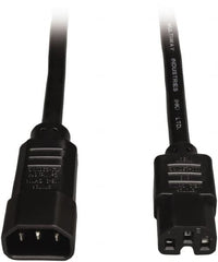 Tripp-Lite - 6', 14/3 Gauge/Conductors, Black Indoor Replacement Cord - 0 Receptacles, 15 Amps, 120 VAC, UL SJT, NEMA IEC-320 - Exact Tooling