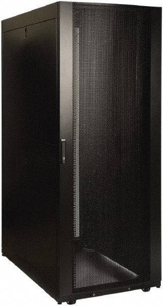 Tripp-Lite - 29.53" Overall Width x 45" Rack Height x 50.89" Overall Depth Data Cable Enclosure - 3,000 Lb Capacity, Black - Exact Tooling