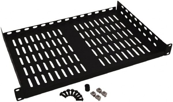 Tripp-Lite - 19" Overall Width x 1" Rack Height x 12" Overall Depth Data Cable Enclosure - 40 Lb Capacity, Black - Exact Tooling