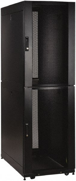 Tripp-Lite - 23.63" Overall Width x 42" Rack Height x 43" Overall Depth Data Cable Enclosure - 3,000 Lb Capacity, Black - Exact Tooling