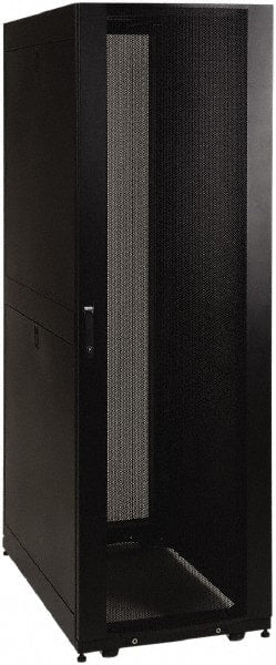 Tripp-Lite - 23.63" Overall Width x 42" Rack Height x 32.48" Overall Depth Data Cable Enclosure - 3,000 Lb Capacity, Black - Exact Tooling