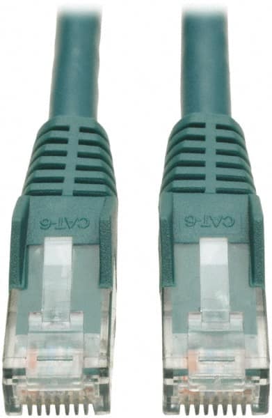 Tripp-Lite - Cat6, 24 AWG, 8 Wires, 550 MHz, Unshielded Network & Ethernet Cable - Green, PVC, 25' OAL - Exact Tooling