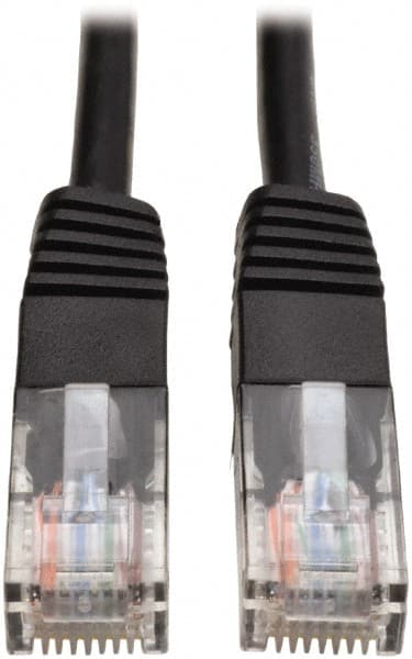 Tripp-Lite - Cat5e, 24 AWG, 8 Wires, 550 MHz, Unshielded Network & Ethernet Cable - Black, PVC, 50' OAL - Exact Tooling
