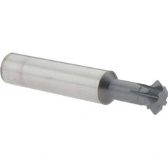 Accupro - 5/8° 5/8" Cut Diam, 0.25" Cut Width, 5/8" Shank, Solid Carbide Double-Angle Cutter - Exact Tooling