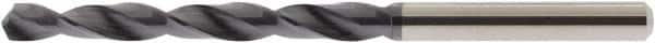Accupro - #55 118° Solid Carbide Jobber Drill - AlTiN Finish, Right Hand Cut, Spiral Flute, Straight Shank, 40mm OAL - Exact Tooling
