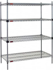 Eagle MHC - 4 Shelf Eagle MHC Wire Shelving - Starter Unit - 72" Wide x 24" Deep x 74" High, - Exact Tooling