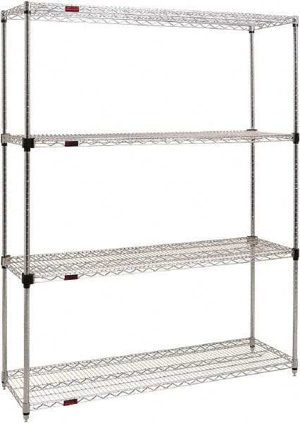 Eagle MHC - 4 Shelf Eagle MHC Wire Shelving - Starter Unit - 60" Wide x 24" Deep x 74" High, - Exact Tooling