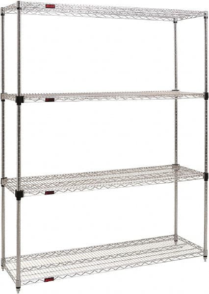 Eagle MHC - 4 Shelf Eagle MHC Wire Shelving - Starter Unit - 60" Wide x 24" Deep x 74" High, - Exact Tooling