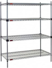 Eagle MHC - 4 Shelf Eagle MHC Wire Shelving - Starter Unit - 48" Wide x 24" Deep x 74" High, - Exact Tooling