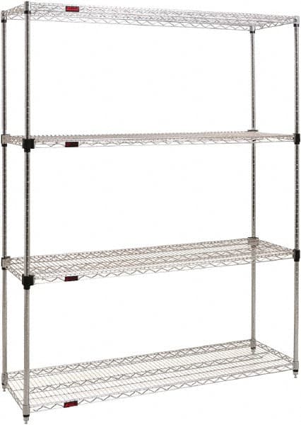 Eagle MHC - 4 Shelf Eagle MHC Wire Shelving - Starter Unit - 48" Wide x 24" Deep x 74" High, - Exact Tooling