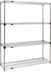 Eagle MHC - 4 Shelf Eagle MHC Wire Shelving - Starter Unit - 36" Wide x 24" Deep x 74" High, - Exact Tooling