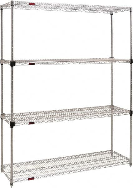 Eagle MHC - 4 Shelf Eagle MHC Wire Shelving - Starter Unit - 72" Wide x 18" Deep x 74" High, - Exact Tooling