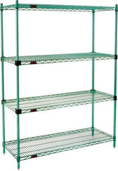 Eagle MHC - 4 Shelf Eagle MHC Wire Shelving - Starter Unit - 72" Wide x 18" Deep x 74" High, - Exact Tooling
